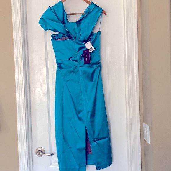 Talbot Runhof Satin Duchess Cocktail Dress - Picture 4 of 16